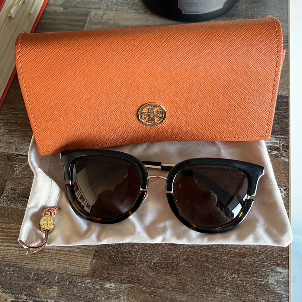 Tory Burch Two-Toned Tortoise Sunglasses